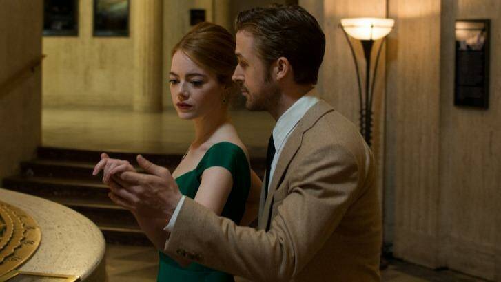 Ryan Gosling and Emma Stone in <i>La La Land</i>.