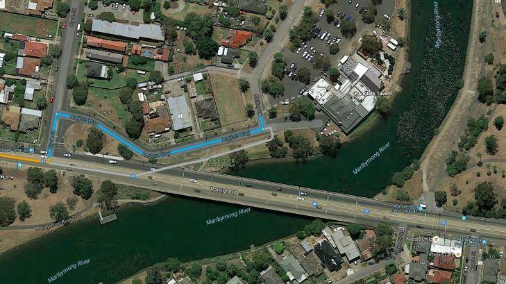 A Google map of the location where police are searching in the case of missing mother Karen Ristevski.