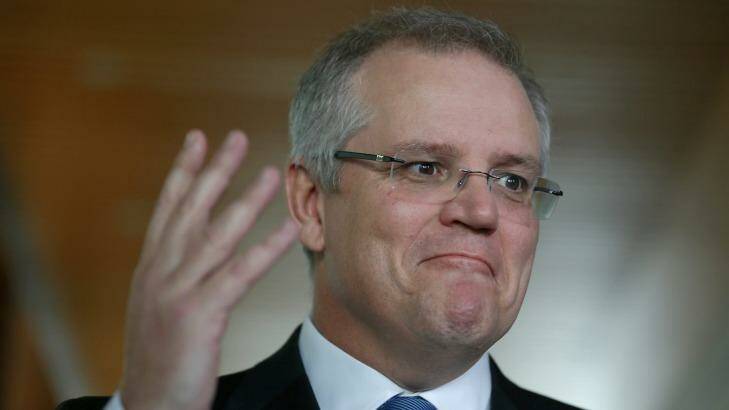 Treasurer Scott Morrison modelled tax changes that would see the rich benefit at the expense of the poor. Photo: Alex Ellinghausen
