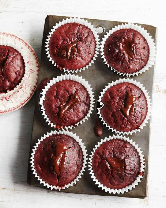 Stephanie Alexander's beetroot and chocolate muffins <a href="http://www.goodfood.com.au/good-food/cook/recipe/beetroot-and-chocolate-muffins-20120402-29u0r.html"><b>(recipe here).</b></a> Photo: Vanessa Levis