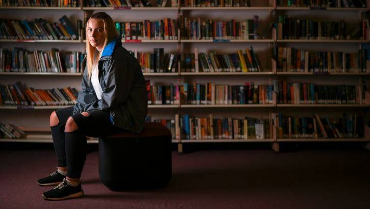 Brittany Murray, a student at the Flexible Learning School in North Melbourne.  Photo: Eddie Jim