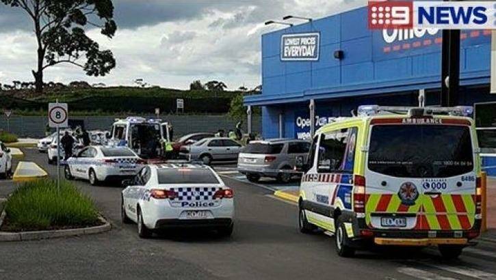 The scene of the daylight shooting in Campbellfield.  Photo: Courtesy of Nine News
