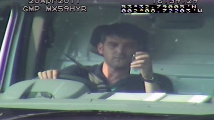 An image captured by a Manchester police smart car. Photo: YouTube