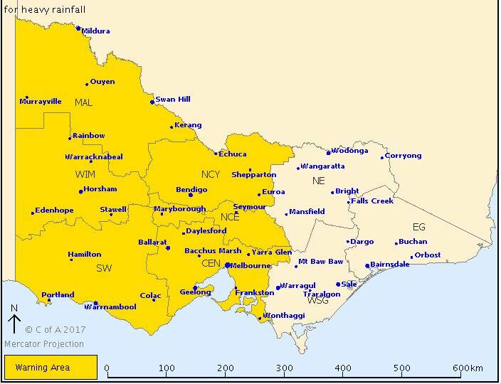 Severe weather, flash flood warning for Wimmera