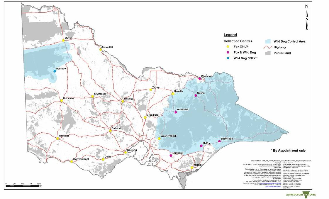 CONTROL ZONES: Wild dog control areas in northern Victoria and Gippsland will soon have a bounty offered. Picture: CONTRIBUTED 