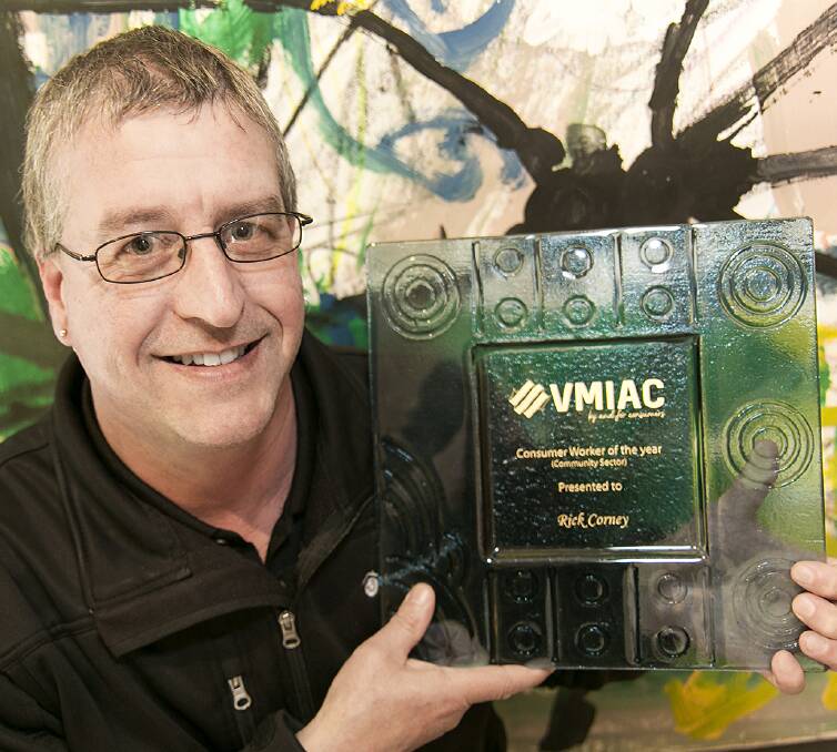 REWARDED: Wimmera Uniting Care's Rick Corney has been honoured at the Victorian Mental Illness Awareness Council Awards. Picture: CONTRIBUTED 