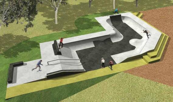 VISION: An artist's impression of what a new skate park at Dimboola Recreation Reserve could look like. Picture: CONTRIBUTED