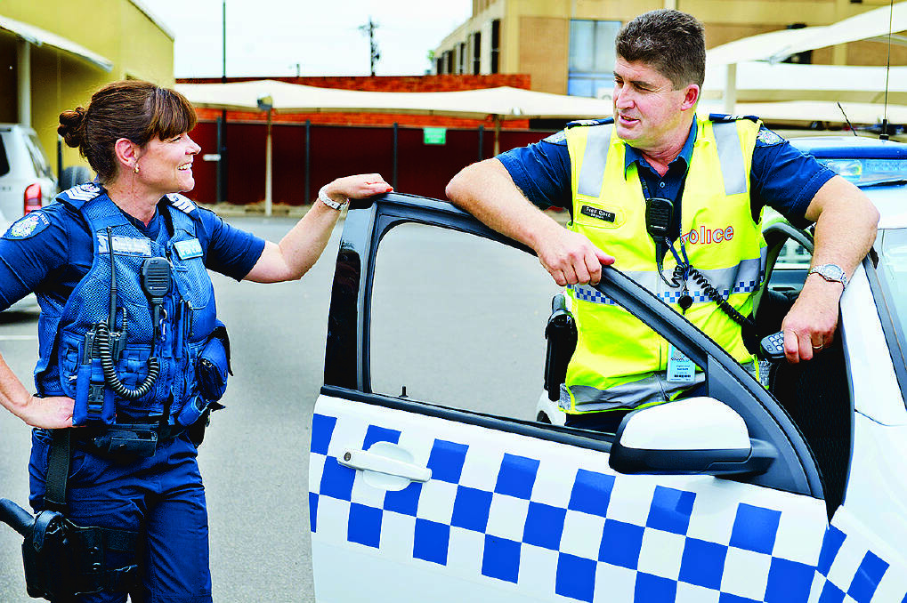 PARTNERS: Inspector Rebecca Olsen and Sergeant Scott Olsen are farewelling the region after moving here in July 2015. Inspector Olsen will be Superindentent in Mildura. Picture: SUNRAYSIA DAILY