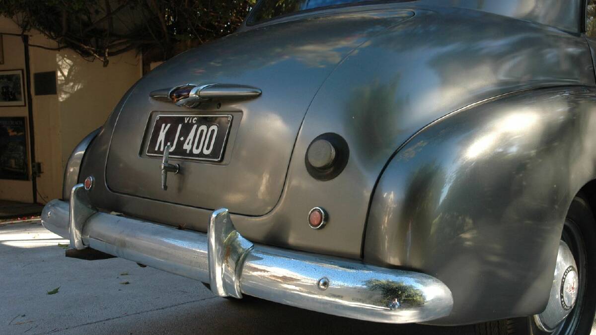 The 1946 Holden prototype. The first Holden rolled of the production line in Melbourne on October 1, 1948.