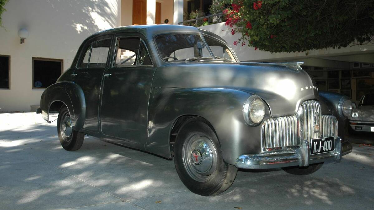 The 1946 Holden prototype. The first Holden rolled of the production line in Melbourne on October 1, 1948.