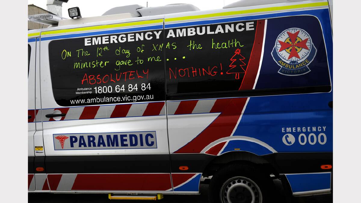 Horsham paramedics have spoken out against the State Government after a letter to the editor from Health Minister David Davis appeared in Monday's Mail-Times.