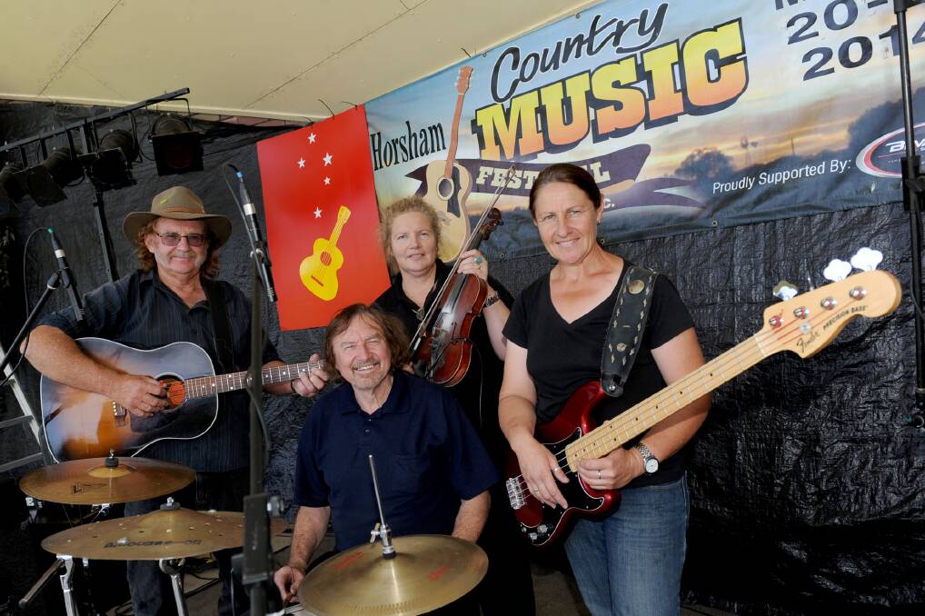 Peter Coad, Jim Hermel, Virginia Coad and Lynette Coad will play at the seventh 
annual Horsham Country Music Festival. Picture: SAMANTHA CAMARRI