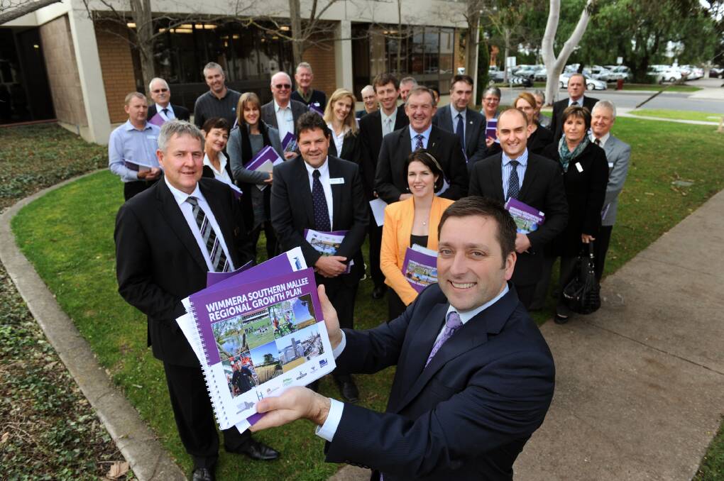 IDEAS: Victorian Planning Minister Matthew Guy launches the Wimmera Southern Mallee Regional Growth Plan in Horsham earlier this month. Picture: PAUL CARRACHER