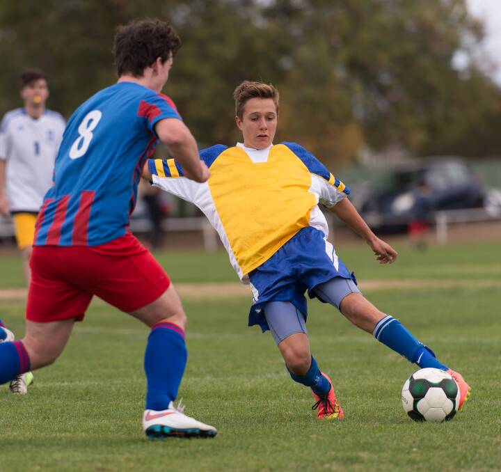 HISTORIC MILESTONE: Skilful youngster Rueben Macchia will become the first player at the Horsham Falcons Soccer Club to play his 200th game on Sunday. The 15-year-old has been at the club since he was five. Picture: DARREN ISAAC
