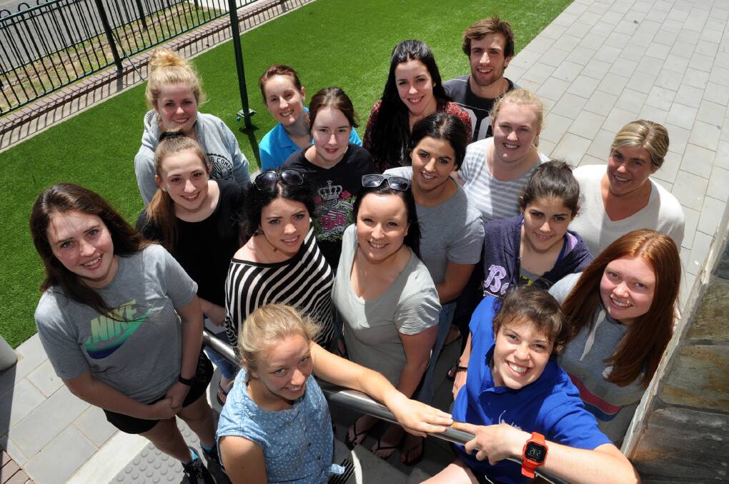 ADVENTURE TIME: St Brigid's College VCE students left for Cambodia as part of an alternate Schoolies program on Wednesday. Picture: PAUL CARRACHER
