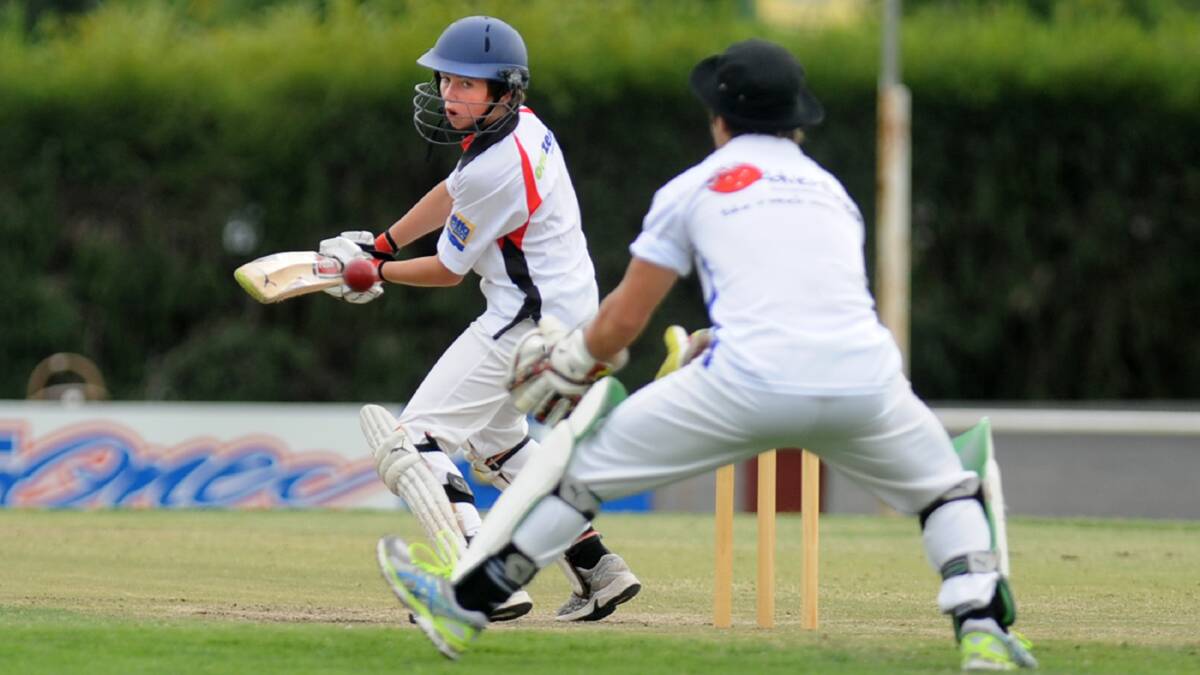 RUN MACHINE: Horsham Saints batsman Mitch Martin, pictured in action last season, is unbeaten after the opening day of his side's match against Rup-Murtoa. Picture: SAMANTHA CAMARRI