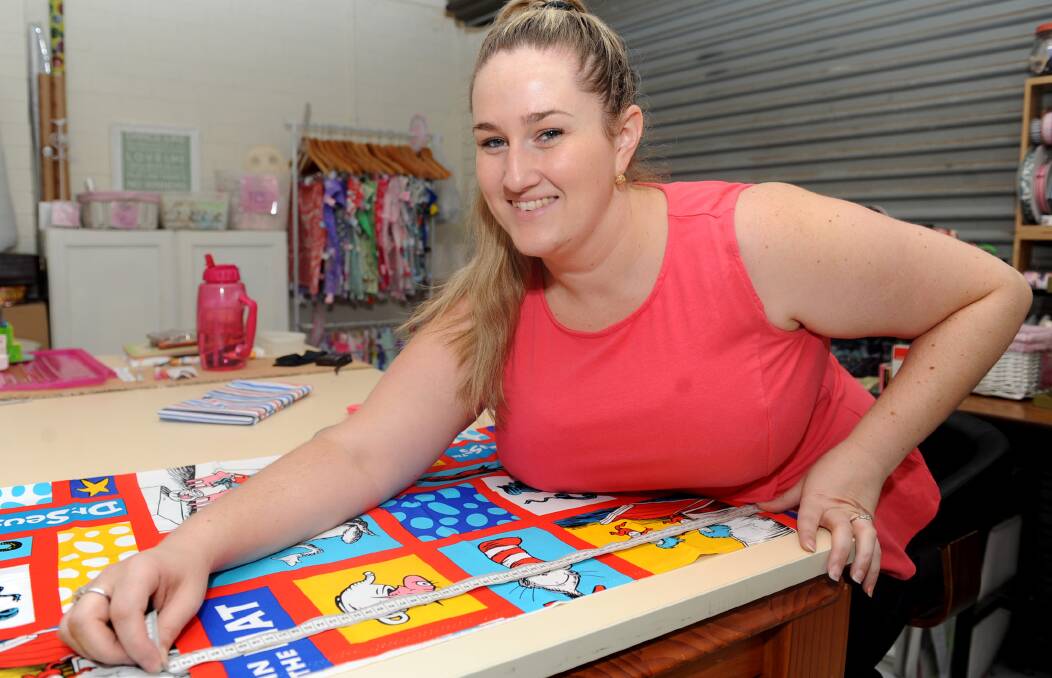 CRAFTY: Horsham's Jess Robarts prepares for a Bubs2Teens children's market, which will be at Sawyer Park in Horsham on February 22. Picture: SAMANTHA CAMARRI