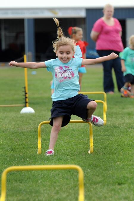 Karli Walker, competing in Horsham West Primary School sports. 