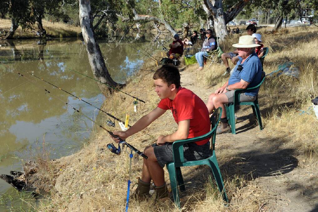 Aaron Wallis, Ballarat, at Horsham Fishing Competition. 