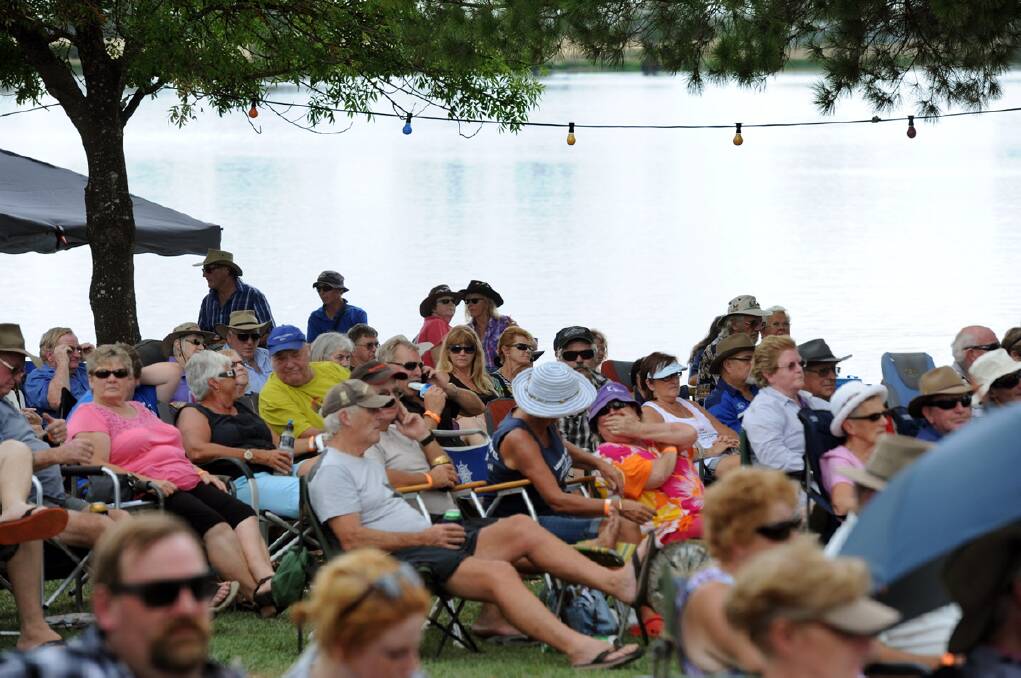 ENJOYMENT: A big crowd at the Lake Charlegrark Country Music Marathon.
