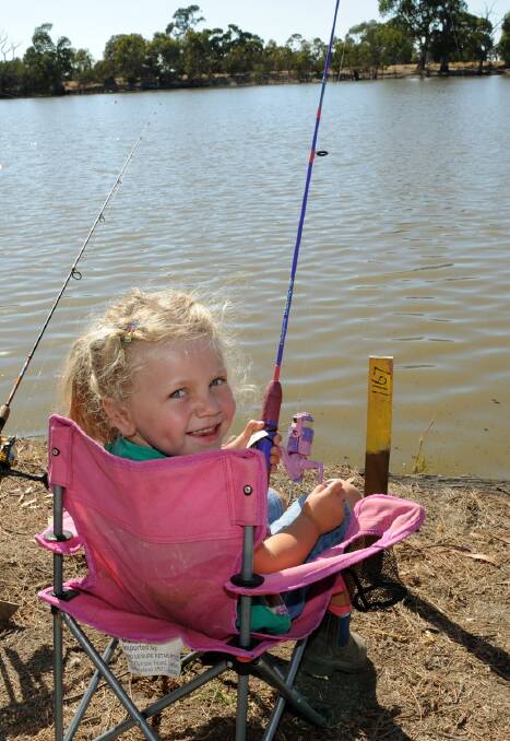 Sarah Martin, 3, Blampied, at Horsham Fishing Competition. 