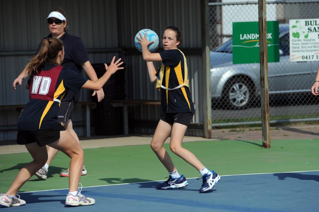 Courtney Campbell, Lubeck, at netball training camp at Donald. 