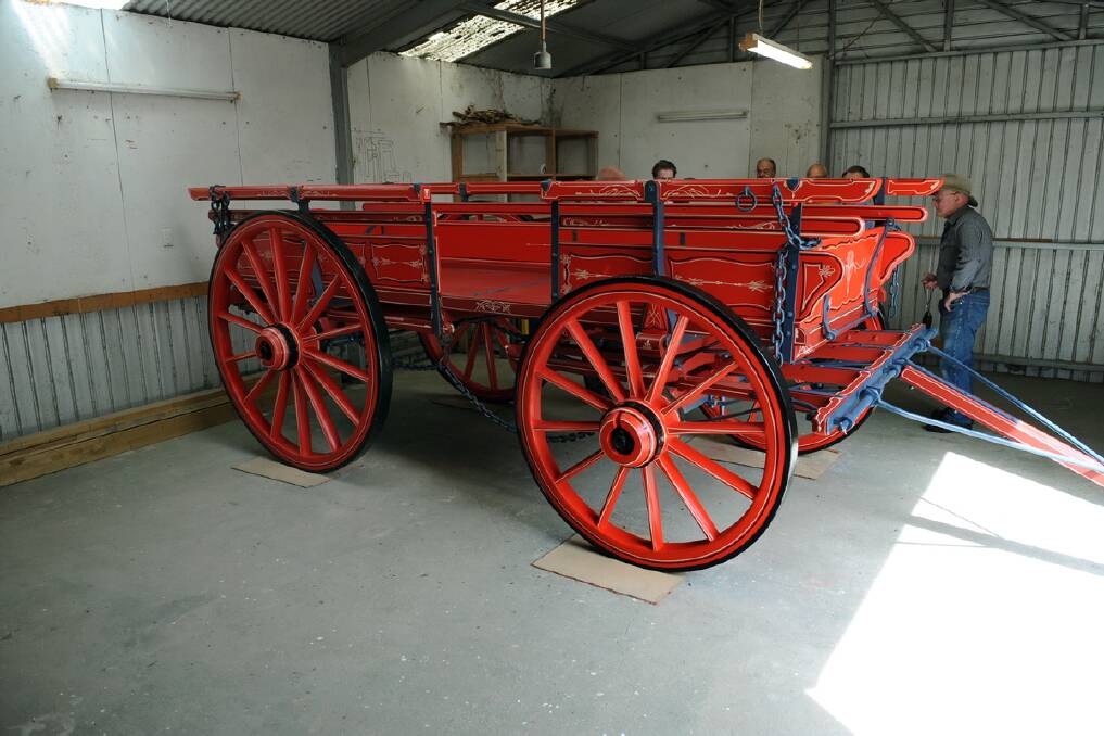 Chas McDonald, Cyril Carracher and Don Mitchell rebuilt an old May and Millar wagon. 