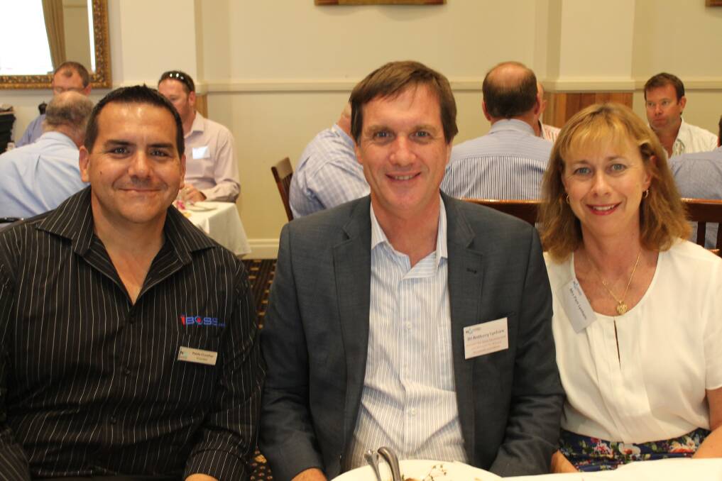 Commerce North West president Travis Crowther with Minister for Mines and Natural Resources Anthony Lynham and his wife Pam.
