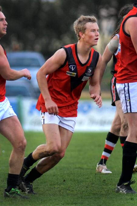 LEADING FROM THE FRONT: Tom Eckel captained Stawell to its second win of the season on Saturday. Picture: SAMANTHA CAMARRI