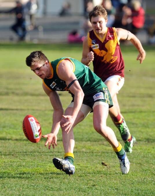 ON THE WAY BACK: Ryan Bell was among Dimboola's best performers in a win over Warrack Eagles. Picture: PAUL CARRACHER