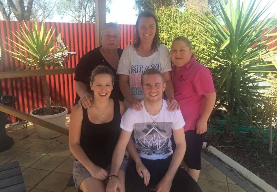 CELEBRITY VISITOR: Star Sydney jockey Tommy Berry enjoyed a quick stopover in Donald at the start of the week. He is pictured with, from left, back, Debra French, his sister Sam Spencer and Kristy French; front, Sharni French. Picture: CONTRIBUTED