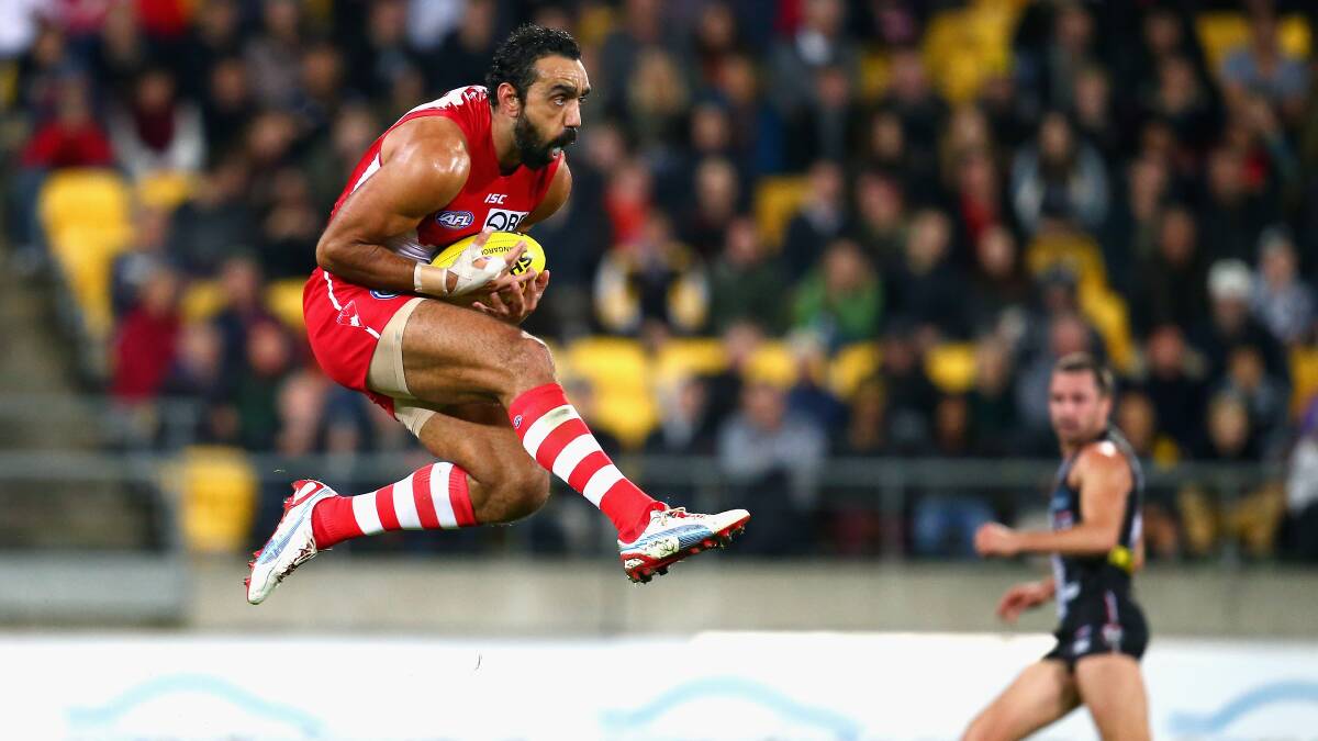 TAKING A STAND: Former Wimmera footballer and AFL champion Adam Goodes is one of the faces of the anti-racism movement. Picture: GETTY IMAGES