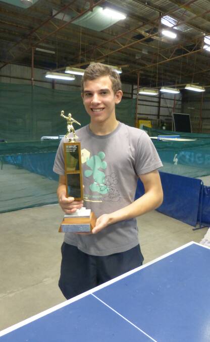 WINNER: Matthew Kreymborg won the Horsham Junior Table Tennis championships. Picture: CONTRIBUTED
