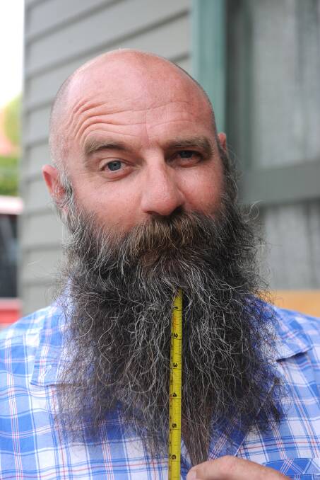 HAIRY: Horsham's Peter Both has grown his beard all year to raise money for Life Education Australia. He will shave it off on New Year's Eve. Picture: KELLY McRAE