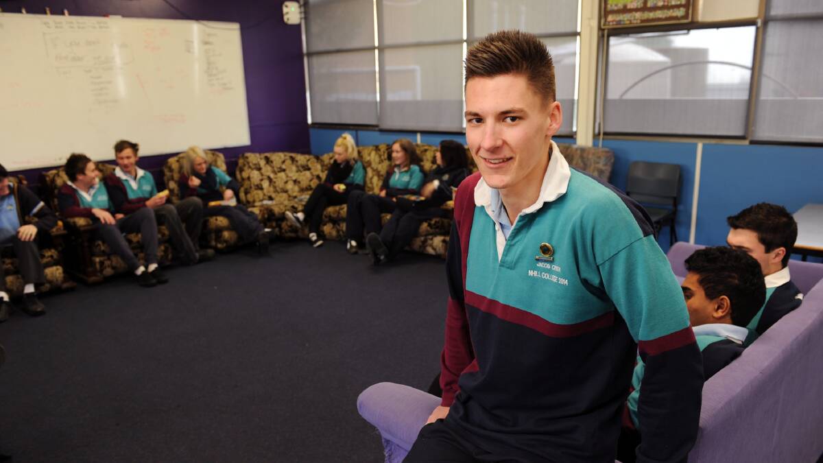 ALL SMILES: Nhill College vice captain Jacob Creek is thrilled to be one of three Fielding Menzies Tertiary Scholarship winners.