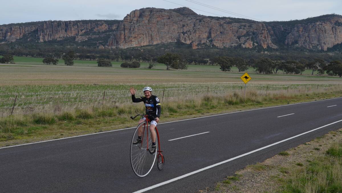 RIDING FOR A CAUSE: Horsham man Dan Bolwell promotes a ride to raise money and awareness for the Wimmera Drug Action Taskforce. Picture: MARK RADFORD