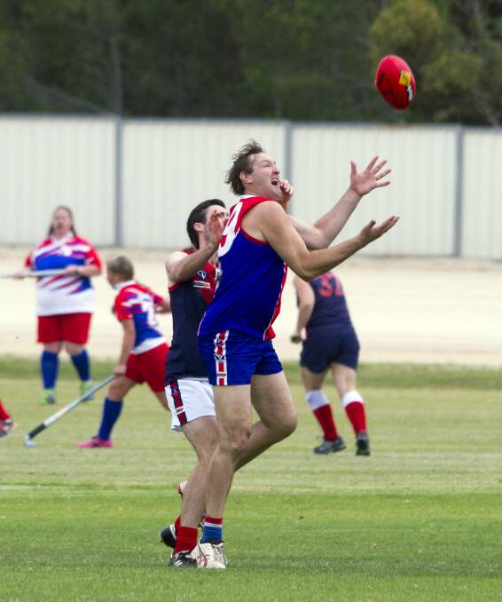 IN THE MIX: St Arnaud forward Daniel Needs has been named in North Central's interleague training squad. Picture: JASON SMITH