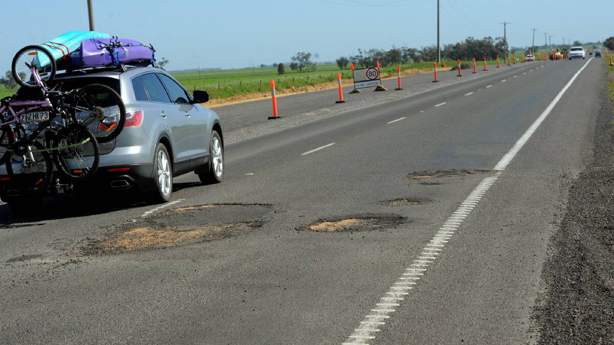DAMAGE: Improving the Western Highway is one of the key issues mentioned in the RACV's Regional Victoria Growing Pains report, released on Tuesday. Picture: PAUL CARRACHER