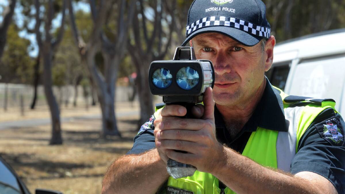 ON THE LOOKOUT: Wimmera police first constable Anthony Zivkovic is ready to catch offending drivers. Picture: SAMANTHA CAMARRI