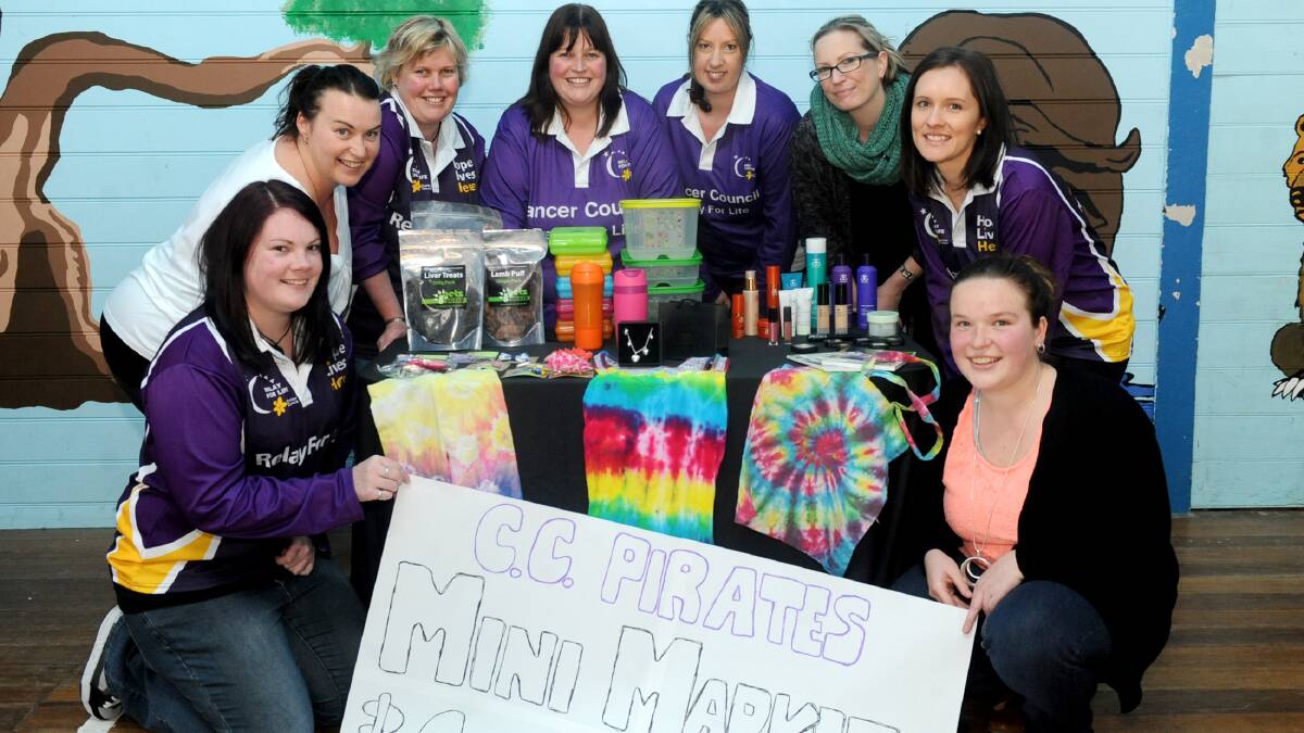 GOOD CAUSE: CC Pirates members Shannon Jakobi, Kim Van Buuren, Margaret Isaacson, Renee McLean, Sonia Albanese, Brenna Lynch, Mary-Ellen Lamont and Drew Fraser are encouraging people to support their fundraising event on Saturday. Picture: SAMANTHA CAMARRI
