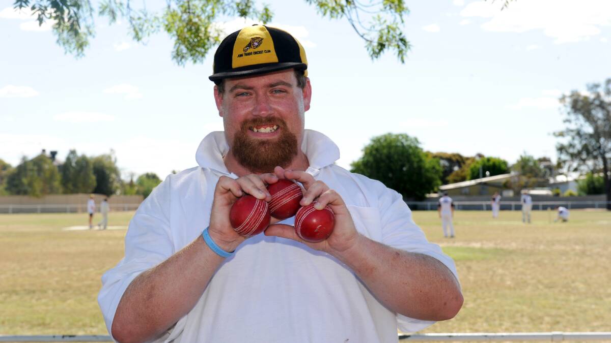 FROST STRIKES: Jung Tigers bowler Jason Frost picked up a hat-trick against Colts in C Grade at the weekend. Picture: KELLY McRAE