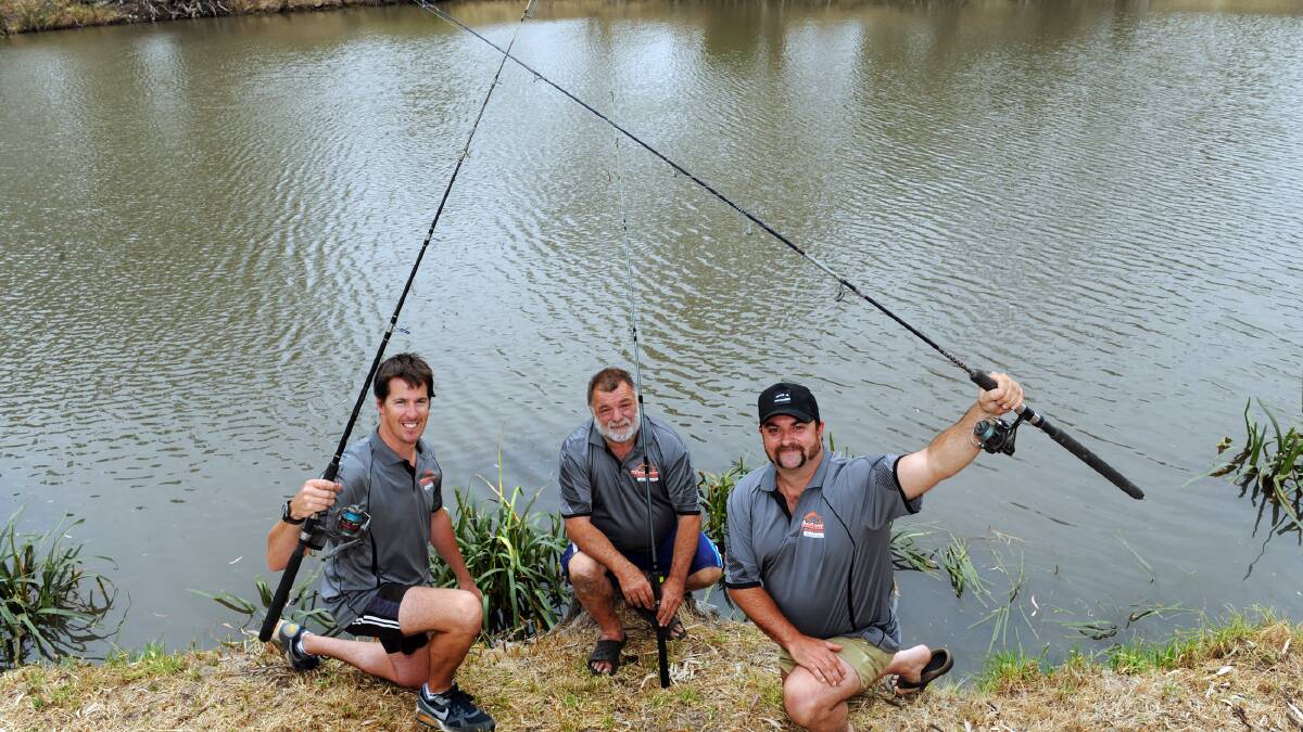 READY TO GO: Darren Hughes, David Bugg and Matt Gook are excited about Saturday's Dimboola Fishing Classic. Picture: PAUL CARRACHER