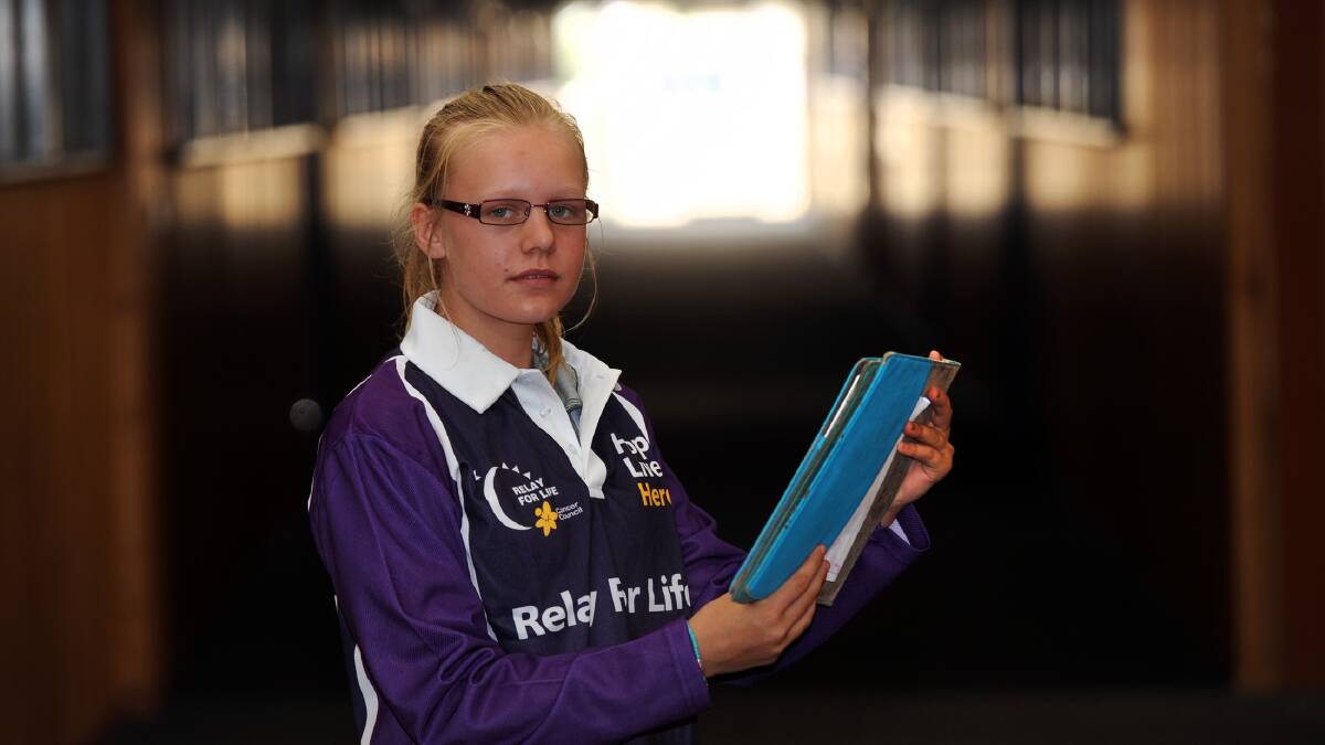 WHY I RELAY: St Brigid’s College student Ashley Hobbs has written a poem that will be read at the opening ceremony of the Horsham and District Relay for Life tonight. Picture: PAUL CARRACHER
