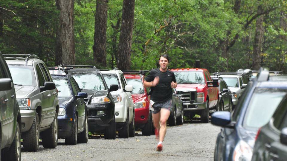 TRIUMPHANT: Stawell athlete Kieran Ryan makes his way to the finish line of the The Nifty 50 race in Juneau, Alaska. Ryan won the 10-kilometre section to claim his first international victory. Picture: CONTRIBUTED