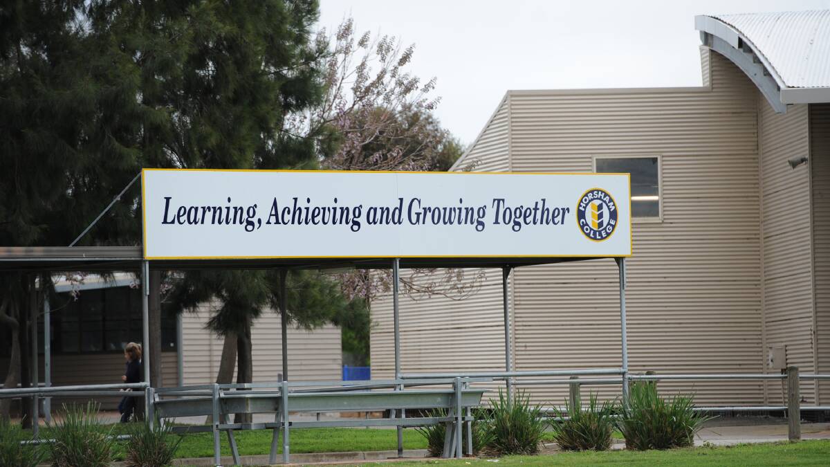 MOTTO: The Horsham College motto is displayed proudly on the school grounds. Picture: MELINDA SCHMIDT
