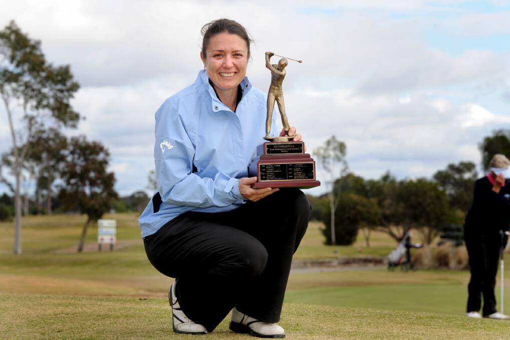 Lisa Jean has earned her place in the 2016 Victorian PGA Championship. She's the only woman in the field, and will play off the men's tees in what will be an exciting challenge. Picture: SAMANTHA CAMARRI
