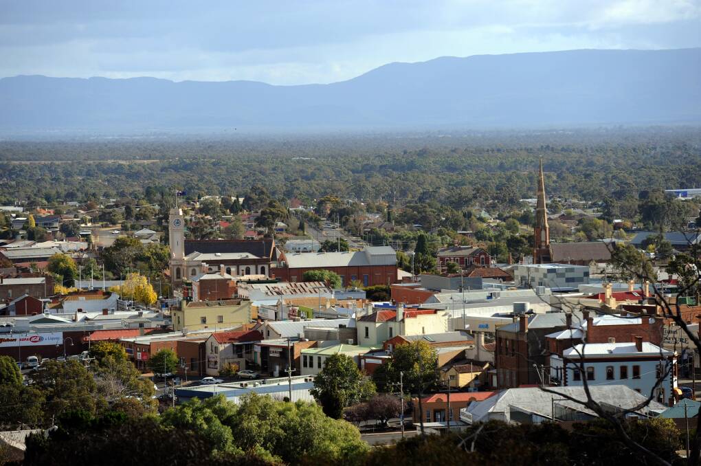 The view of Stawell from Big Hill. Picture: PAUL CARRACHER