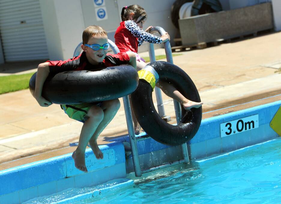 JANUARY: Todd White at the Horsham Aquatic Centre Australia Day pool party.