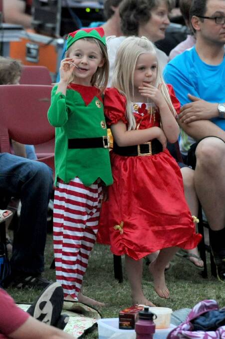 DECEMBER: Charlotte and Sienna Cookson at the Horsham Carols by Candlelight.
