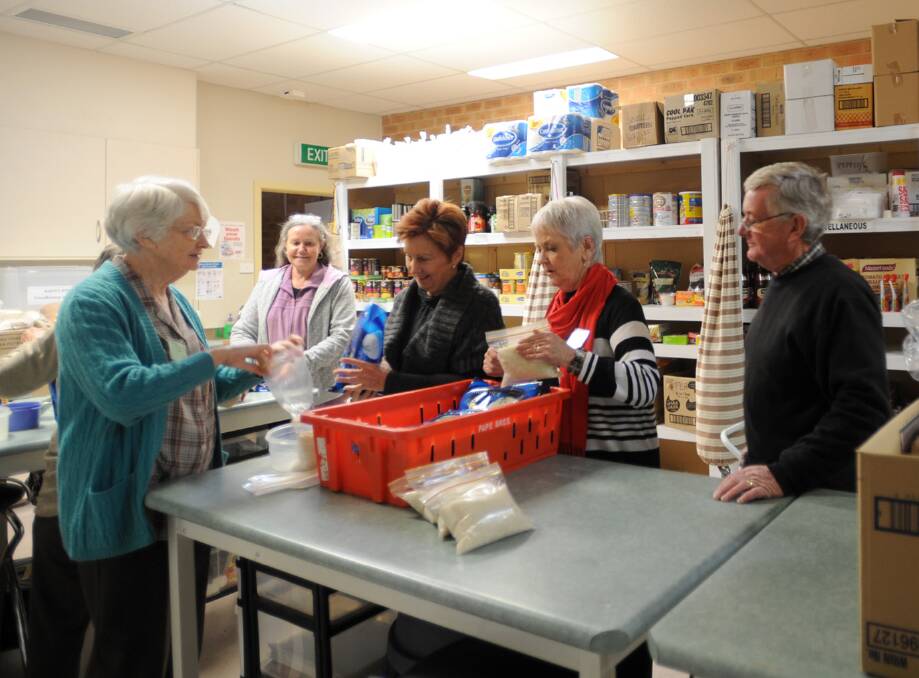 Volunteers at the Christian Emergency Food Centre.